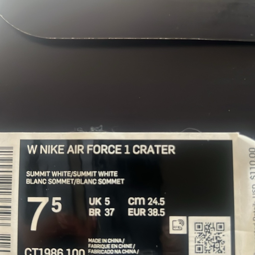 Nike Air Force 1 Crater Summit White. 7.5. Possible factory flaw (see pic) - Picture 6 of 7